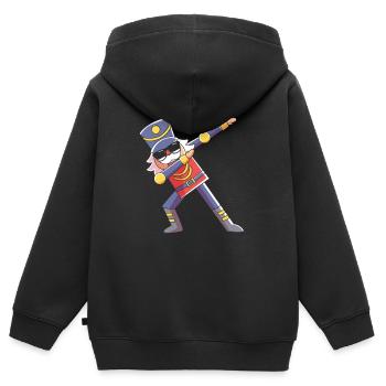 Noël Casse-Noisette - Sweat Premium à capuche zippé enfant bio - noir - Dos - AI Model Kid Male (0cm)