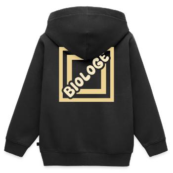 Biologiste comme métier - Sweat Premium à capuche zippé enfant bio - noir - Dos - AI Model Kid Male (0cm)