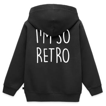 I'm so Retro - Kinder Premium Organic Zip Hoodie - Schwarz - Hinten - AI Model Kid Male (0cm)