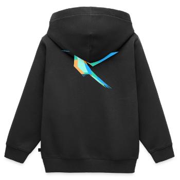 Style géométrique de prisme de colibri - Sweat Premium à capuche zippé enfant bio - noir - Dos - AI Model Kid Male (0cm)