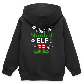 Elfe Elf Weihnachtsgeschenk - Kinder Premium Organic Zip Hoodie - Schwarz - Hinten - AI Model Kid Male (0cm)