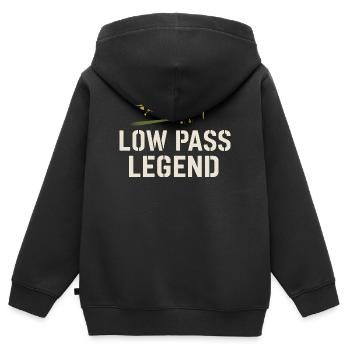 Cadeau de pilote d’agriculture de l’aviation rurale - Sweat Premium à capuche zippé enfant bio - noir - Dos - AI Model Kid Male (0cm)