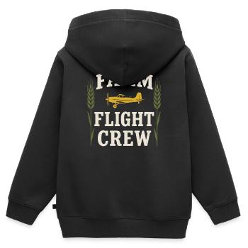 Cadeau de pilote d’agriculture de l’aviation rurale - Sweat Premium à capuche zippé enfant bio - noir - Dos - AI Model Kid Male (0cm)