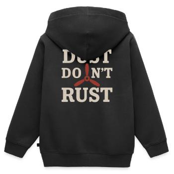 Cadeau de pilote d’agriculture de l’aviation rurale - Sweat Premium à capuche zippé enfant bio - noir - Dos - AI Model Kid Male (0cm)