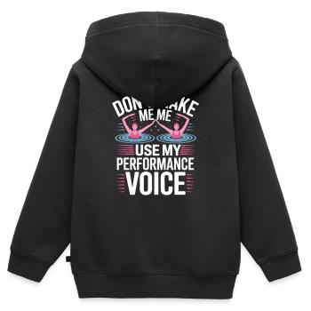 Synchronschwimmen Kunstschwimmen Wassersport - Kinder Premium Organic Zip Hoodie - Schwarz - Hinten - AI Model Kid Male (0cm)