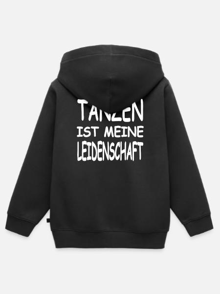 Tanzen - Premium børne zip-hættetrøje økologisk - sort