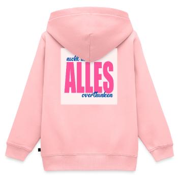 Nachdenklich Sprüche Gedanken - Kinder Premium Organic Zip Hoodie - Rosa - Hinten - AI Model Kid Female (0cm)