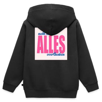 Thoughtful Sayings Thoughts - Kids Premium Organic Zip-up Hoodie - black - Back - AI Model Kid Male (0cm)