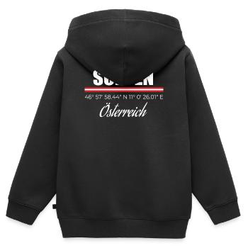 Sölden - Kinder Premium Organic Zip Hoodie - Schwarz - Hinten - AI Model Kid Male (0cm)