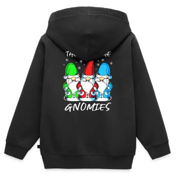 Gnome - Sweat Premium à capuche zippé enfant bio - noir - Dos - AI Model Kid Male (0cm)