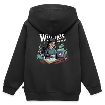 Hexen sind zurück Laptop - Kinder Premium Organic Zip Hoodie - Schwarz - Hinten - AI Model Kid Male (0cm)
