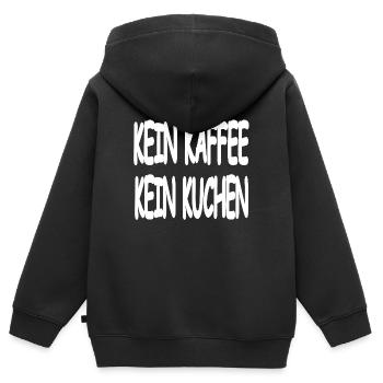 Gâteau - Sweat Premium à capuche zippé enfant bio - noir - Dos - AI Model Kid Male (0cm)