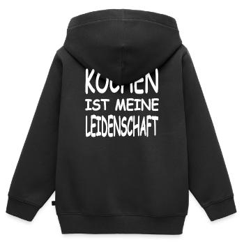 Cuire - Sweat Premium à capuche zippé enfant bio - noir - Dos - AI Model Kid Male (0cm)