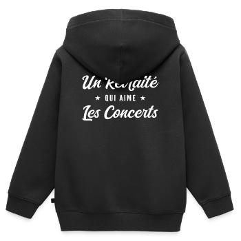 Retired concert fan - Kids Premium Organic Zip-up Hoodie - black - Back - AI Model Kid Male (0cm)