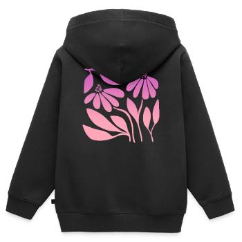 Marguerite in Gradient Pink - Kids Premium Organic Zip-up Hoodie - black - Back - AI Model Kid Male (0cm)