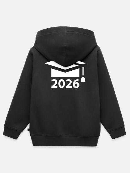 ABI 2026 Abitur Abschlussfeier Abiball - Kinder Premium Organic Zip Hoodie - Schwarz