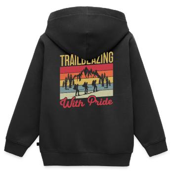 Girl Scout Leader Trailblazing Whit Pride Scout - Kinder Premium Organic Zip Hoodie - Schwarz - Hinten - AI Model Kid Male (0cm)