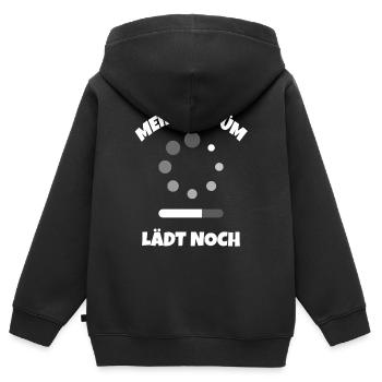 Mein Kostüm lädt noch - Kinder Premium Organic Zip Hoodie - Schwarz - Hinten - AI Model Kid Male (0cm)
