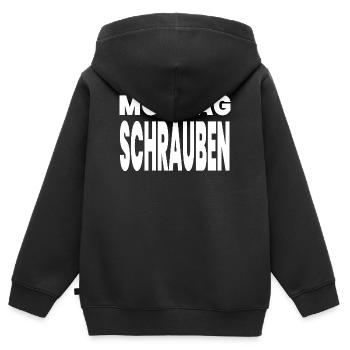 Schrauben - Kinder Premium Organic Zip Hoodie - Schwarz - Hinten - AI Model Kid Male (0cm)