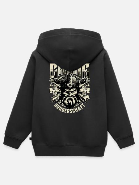 Nordische Bruderschaft Germane - Kinder Premium Organic Zip Hoodie - Schwarz