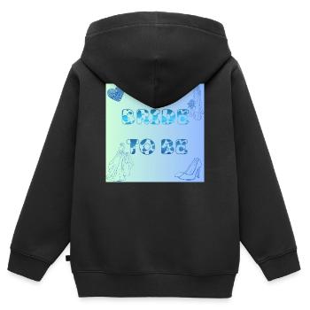 Braut To Be Farbverlauf Muster - Kinder Premium Organic Zip Hoodie - Schwarz - Hinten - AI Model Kid Male (0cm)