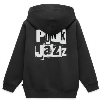 Punk Jazz Fusion - Sweat Premium à capuche zippé enfant bio - noir - Dos - AI Model Kid Male (0cm)