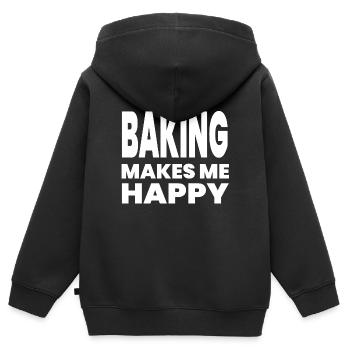 Cuire - Sweat Premium à capuche zippé enfant bio - noir - Dos - AI Model Kid Male (0cm)
