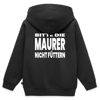 Maçon - Sweat Premium à capuche zippé enfant bio - noir - Dos - AI Model Kid Male (0cm)