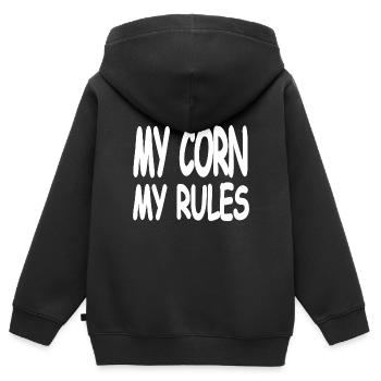 Mais - Kinder Premium Organic Zip Hoodie - Schwarz - Hinten - AI Model Kid Male (0cm)