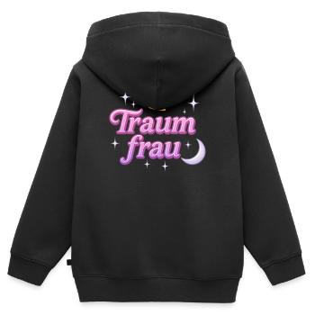 Dream Woman / Y2K Statement Nickname Design - Kids Premium Organic Zip-up Hoodie - black - Back - AI Model Kid Male (0cm)