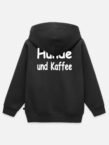 canine - Kids Premium Organic Zip-up Hoodie - black