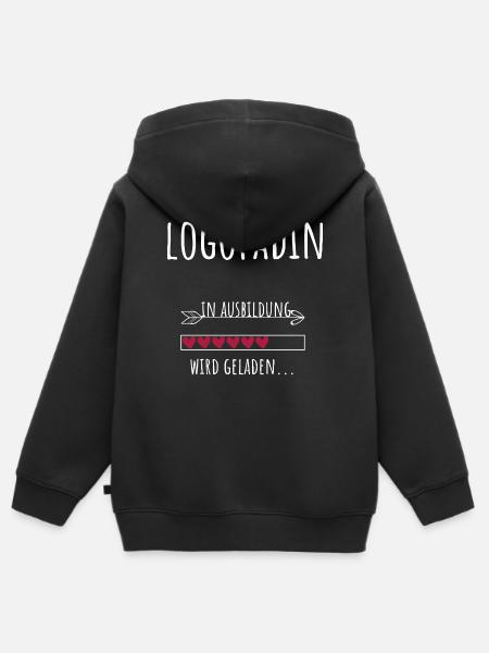 Logopädie Studium Beruf Ausbildung Logopädin - Kinder Premium Organic Zip Hoodie - Schwarz