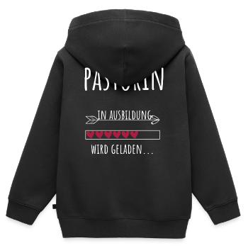 Theologie Studentin Beruf Ausbildung Pastorin - Kinder Premium Organic Zip Hoodie - Schwarz - Hinten - AI Model Kid Male (0cm)