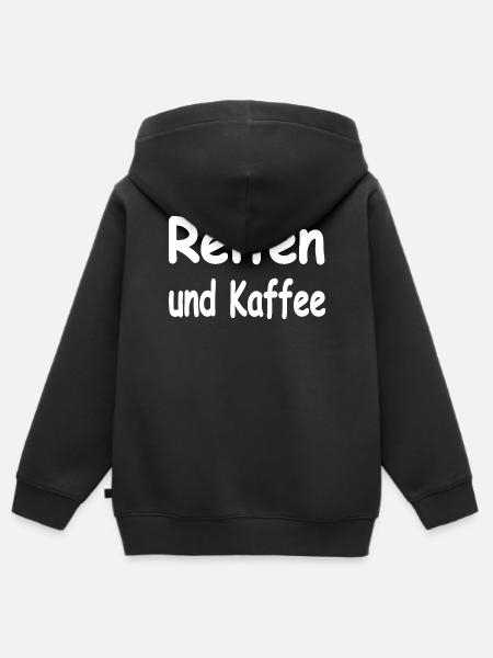 Reiten - Kinder Premium Organic Zip Hoodie - Schwarz