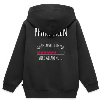 Theologie Studentin Beruf Ausbildung Pfarrerin - Kinder Premium Organic Zip Hoodie - Schwarz - Hinten - AI Model Kid Male (0cm)