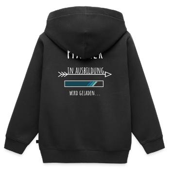 Theologie Student Beruf Ausbildung Pfarrer - Kinder Premium Organic Zip Hoodie - Schwarz - Hinten - AI Model Kid Male (0cm)