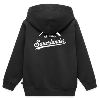 T-shirt Sauerland – Fierté, humour et amour de la patrie - Sweat Premium à capuche zippé enfant bio - noir - Dos - AI Model Kid Male (0cm)