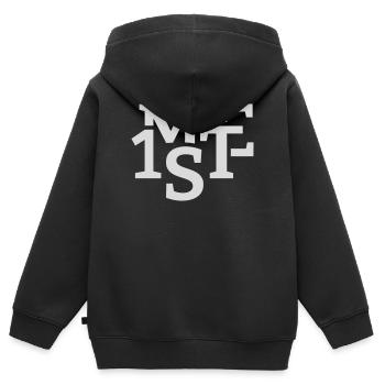 Me first - Kids Premium Organic Zip-up Hoodie - black - Back - AI Model Kid Male (0cm)