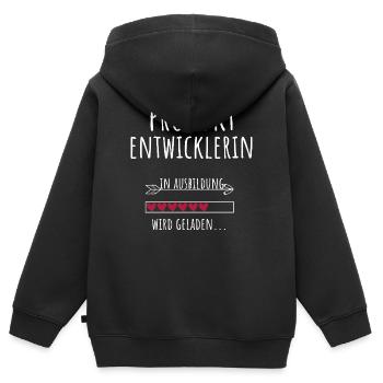 Produktentwicklerin Produktentwicklung Studium - Kinder Premium Organic Zip Hoodie - Schwarz - Hinten - AI Model Kid Male (0cm)