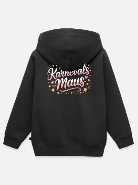 Karnevalsmaus Karneval Köln Kölner Karnevals Maus - Kinder Premium Organic Zip Hoodie - Schwarz