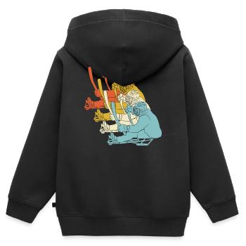 Hockey sur glace Para Handicap - Sweat Premium à capuche zippé enfant bio - noir - Dos - AI Model Kid Male (0cm)