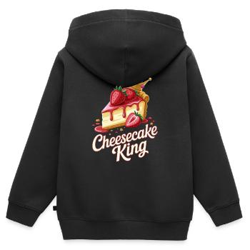 Gâteau - Sweat Premium à capuche zippé enfant bio - noir - Dos - AI Model Kid Male (0cm)