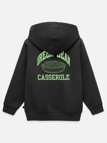 cooler grüner Bohnenauflauf - Kinder Premium Organic Zip Hoodie - Schwarz