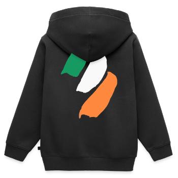 Drapeau de l’Irlande - Sweat Premium à capuche zippé enfant bio - noir - Dos - AI Model Kid Male (0cm)