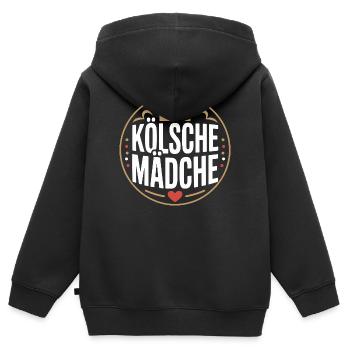 Cologne Filles Carnaval Cologne Filles - Sweat Premium à capuche zippé enfant bio - noir - Dos - AI Model Kid Male (0cm)
