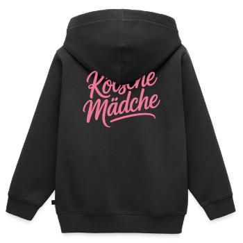 Cologne Filles Carnaval Cologne Filles - Sweat Premium à capuche zippé enfant bio - noir - Dos - AI Model Kid Male (0cm)