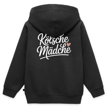 Cologne Filles Carnaval Cologne Filles - Sweat Premium à capuche zippé enfant bio - noir - Dos - AI Model Kid Male (0cm)