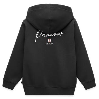 Pankow - Drapeau de Berlin - Ours de Berlin - Berlinerin - Sweat Premium à capuche zippé enfant bio - noir - Dos - AI Model Kid Male (0cm)