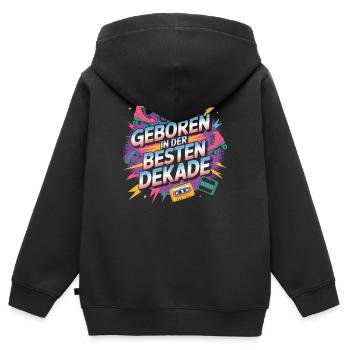 Born in the best decade - Kids Premium Organic Zip-up Hoodie - black - Back - AI Model Kid Male (0cm)