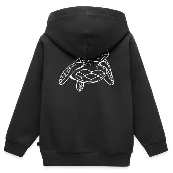 Schildkröten Schildkröten - Kinder Premium Organic Zip Hoodie - Schwarz - Hinten - AI Model Kid Male (0cm)